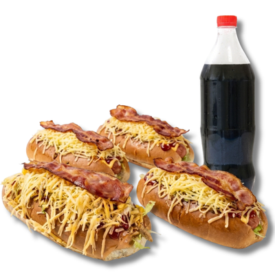 Promo 4 Perros Emporio más refresco