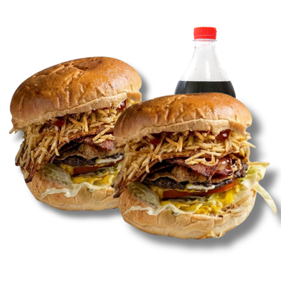 Promo 2 Hamburguesas Especiales más refresco